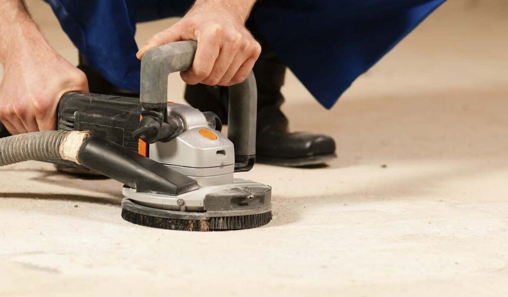 Removing Laitance from Screed Surface